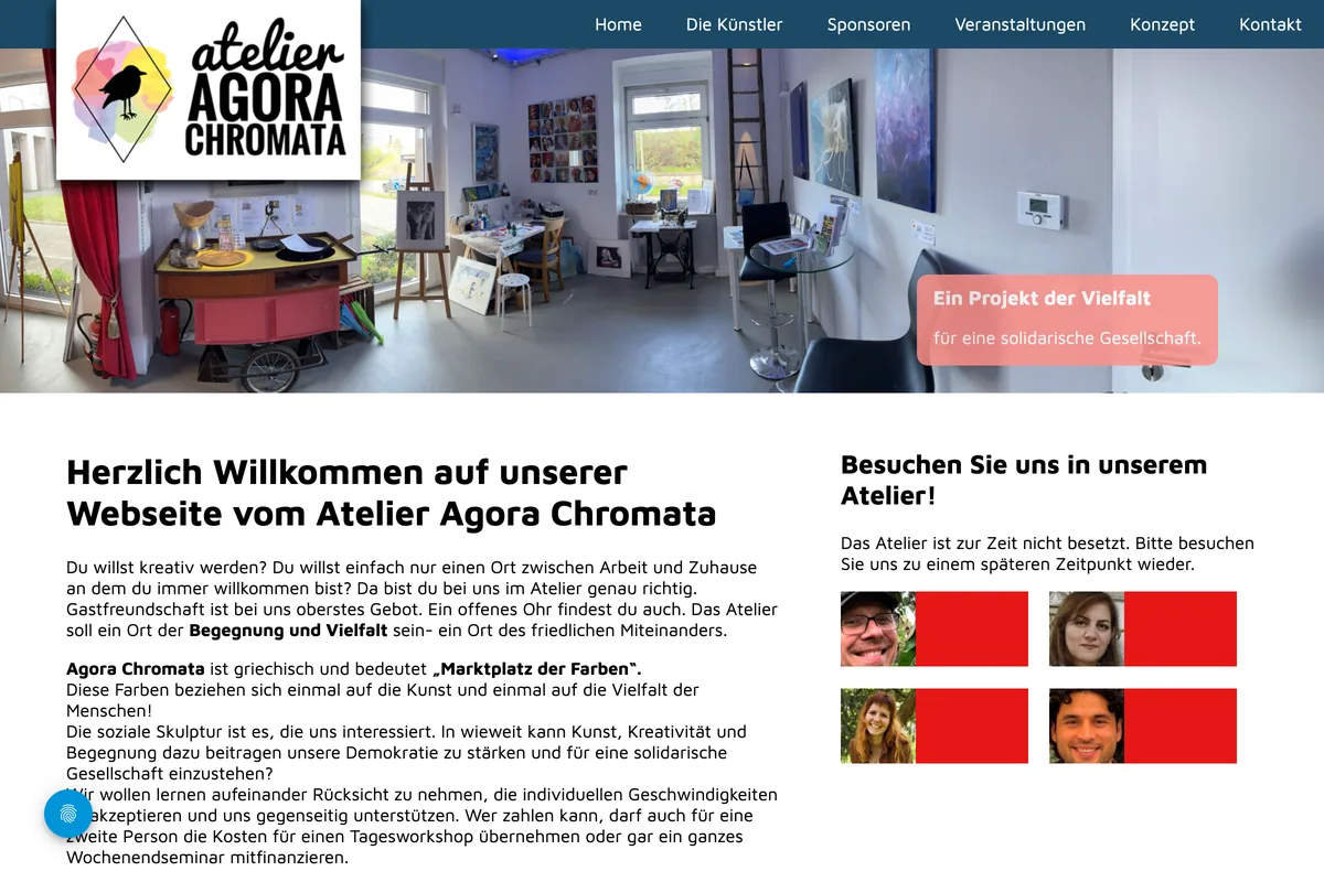 Website-Vorschau Atelier Agora Chromata