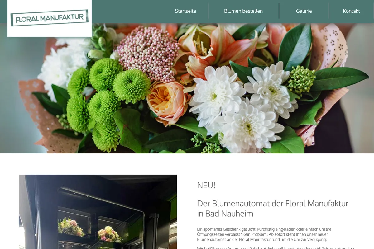 Website-Vorschau Floral Manufaktur in Bad Nauheim
