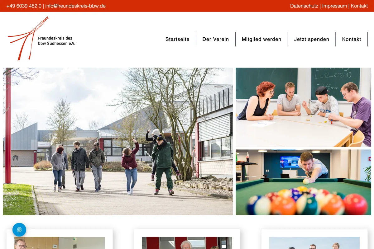 Website-Vorschau Freundeskreis BBW