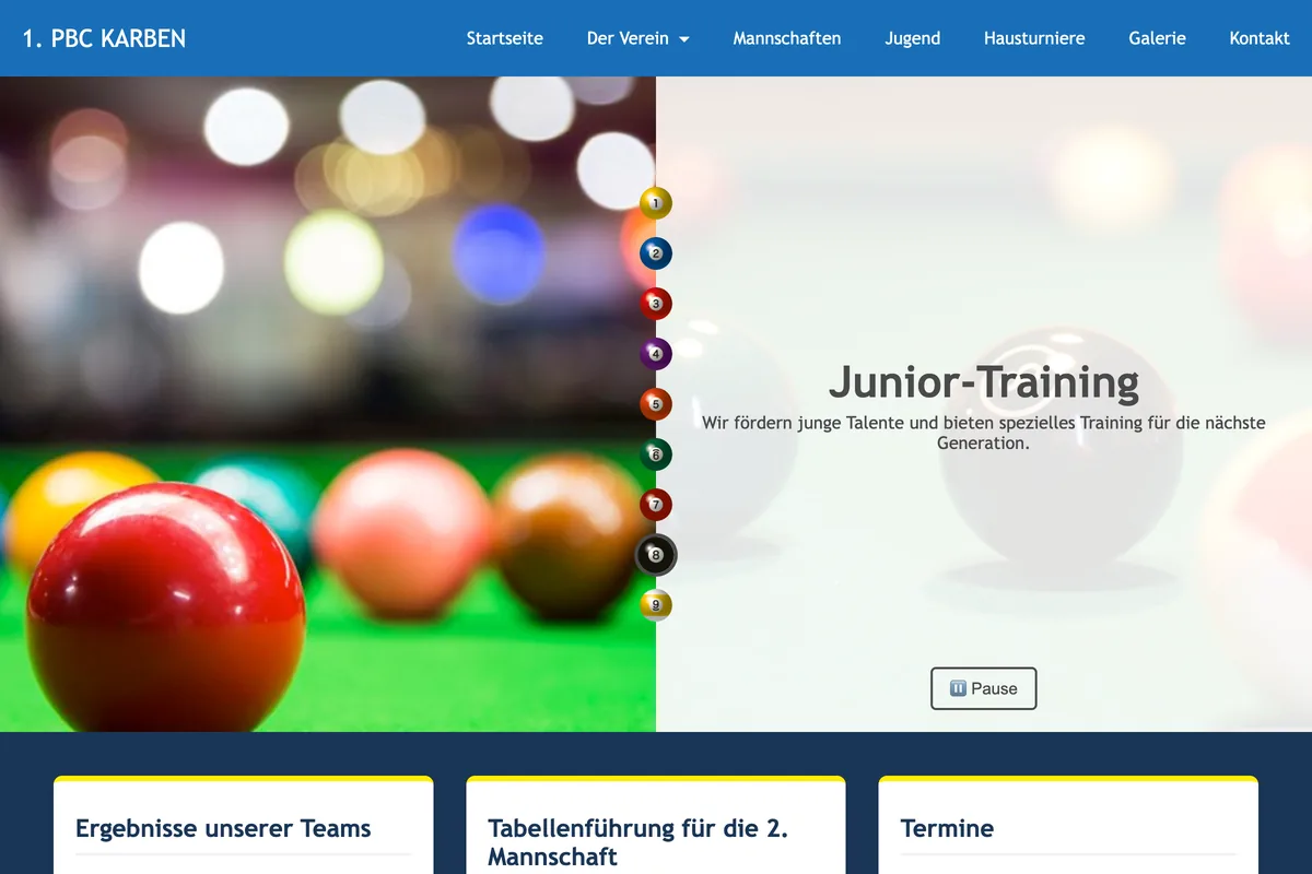 Website-Vorschau 1. PBC Karben